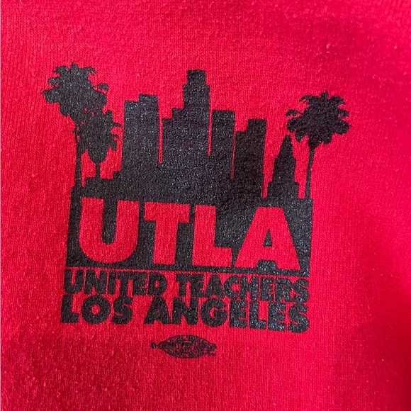 UTLA LAUSD Red Zip Up Hoodie - Picture 3 of 4